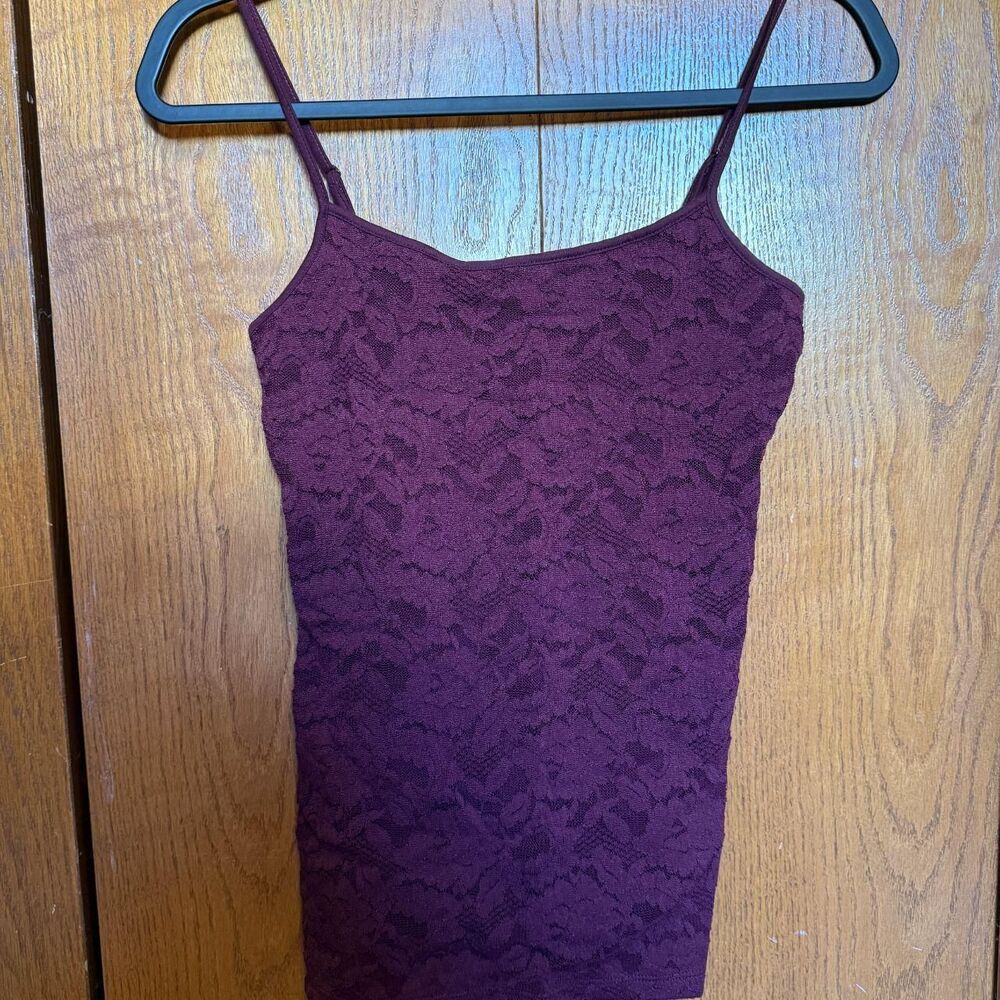 Ann Taylor Burgundy Lace Camisole Size XS